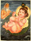 Krishna Floating on the Cosmic Waters